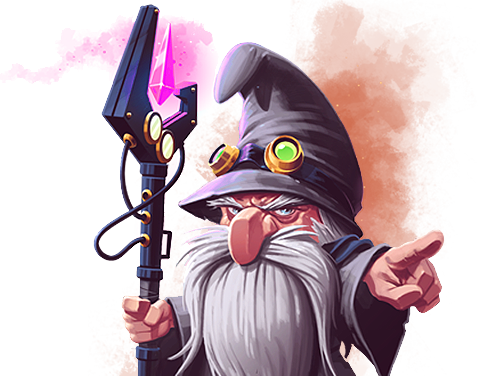 Character Human Wizard - Human Wizard Png (480x376), Png Download