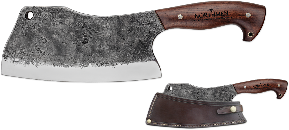 Cleaver-detailed - Butchers Set (1280x561), Png Download