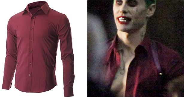 The Joker Wine Shirt - Suicide Squad Joker Red Shirt (634x323), Png Download