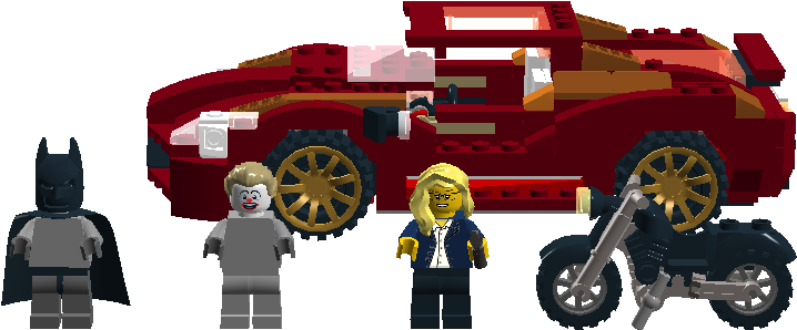 Joker's Car - Lego Suicide Squad Joker Car (1131x838), Png Download
