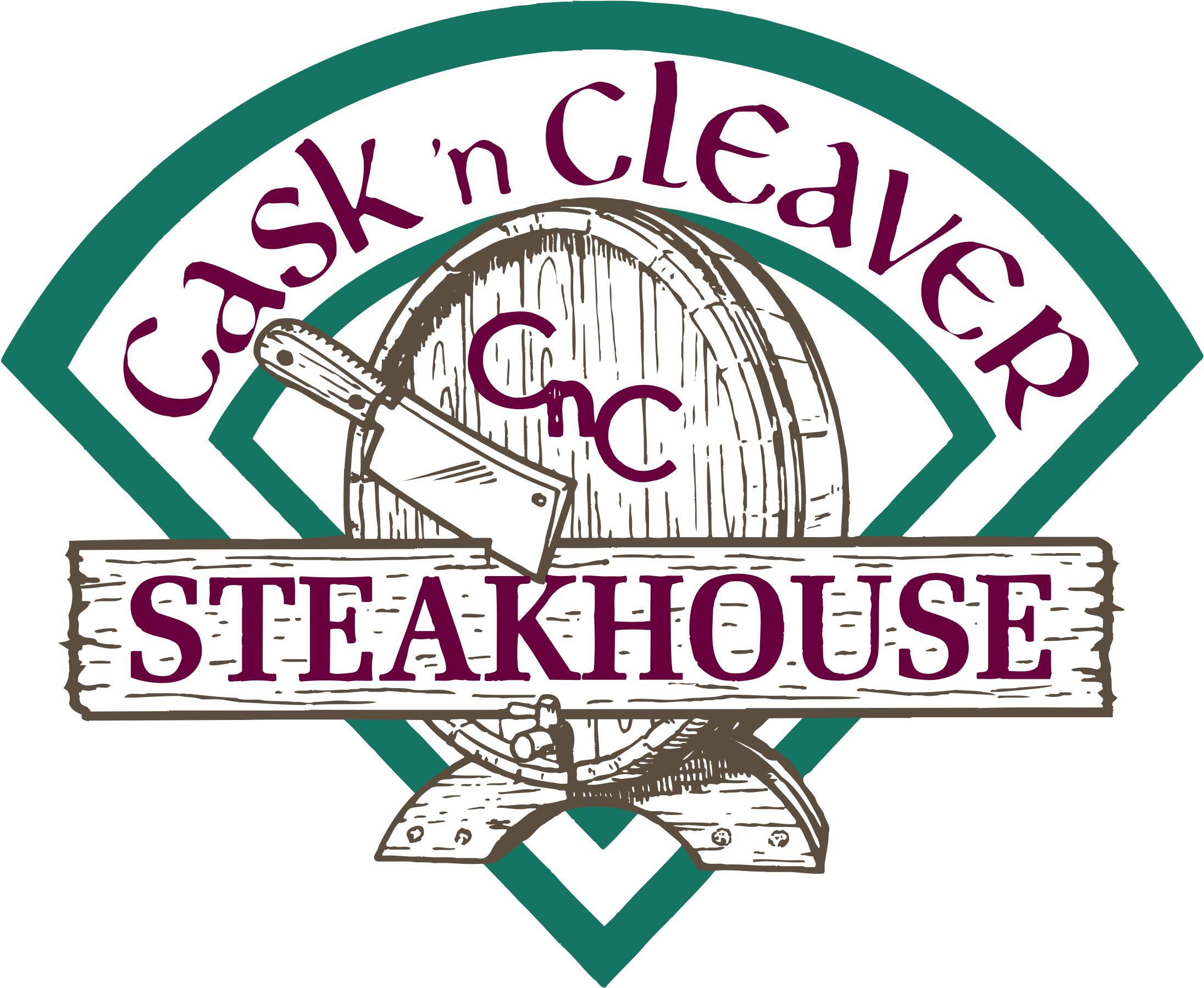 Cask 'n Cleaver Logo Png Transparent - Cask N Cleaver (2400x2400), Png Download