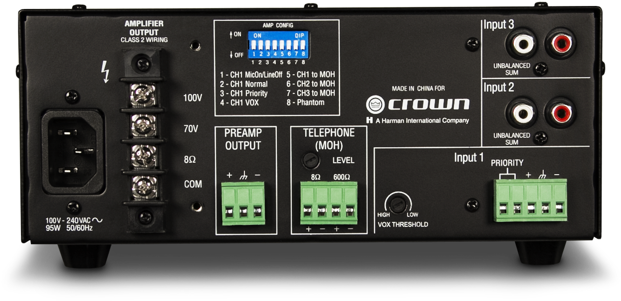 Larger Images - Crown 160ma 60w Mixer/amplifier (1362x658), Png Download