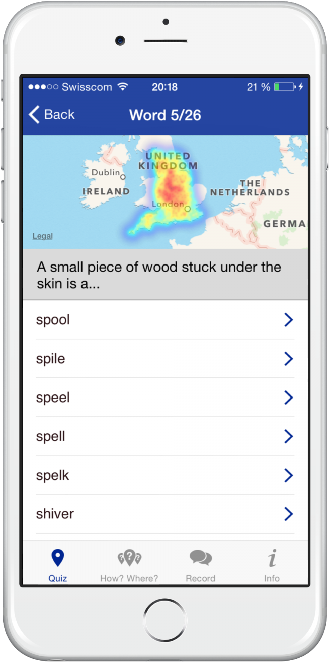 Do You Say Splinter, Spool, Spile Or Spell English - English Dialects App (1500x1500), Png Download