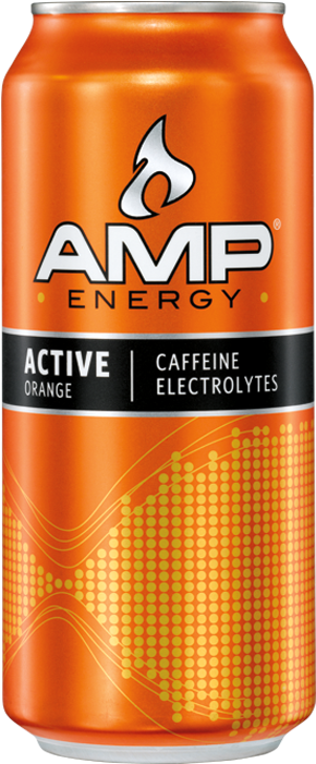 Amp Orange 16 - Amp Energy Relaunch Energy Supplement - 16 Fl Oz Can (300x700), Png Download