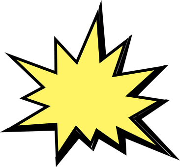 Boom Bang Explosion Explode Burst Blast Bo - Comic Book Pow Bubble (366x340), Png Download