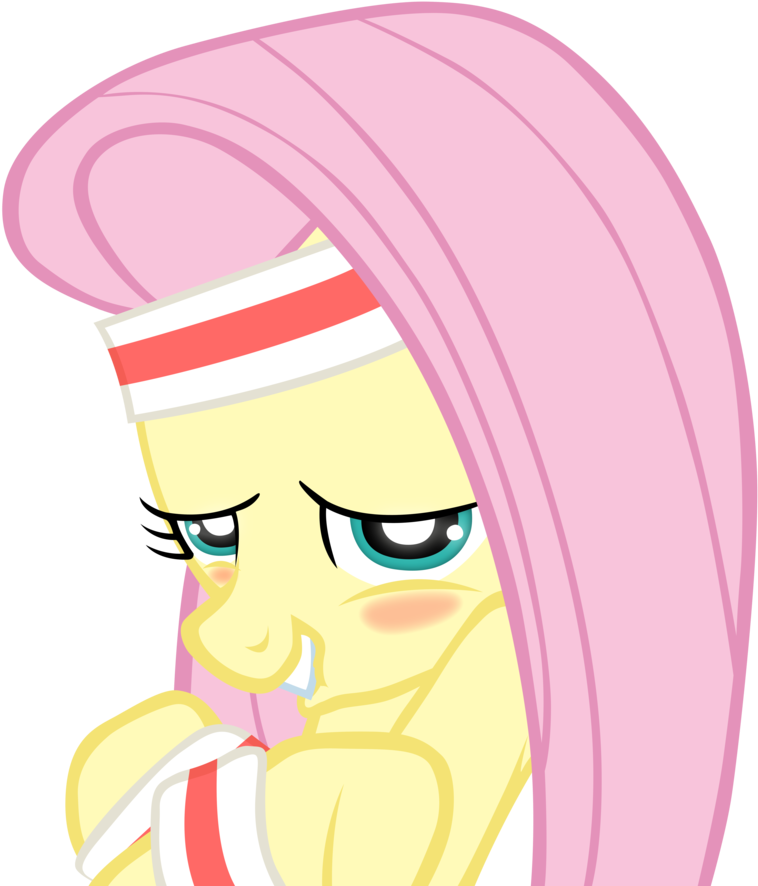 Bedroom Eyes, Blushing, Fluttershy, Forelegs Crossed, - Fluttershy Blushing Gif (900x900), Png Download
