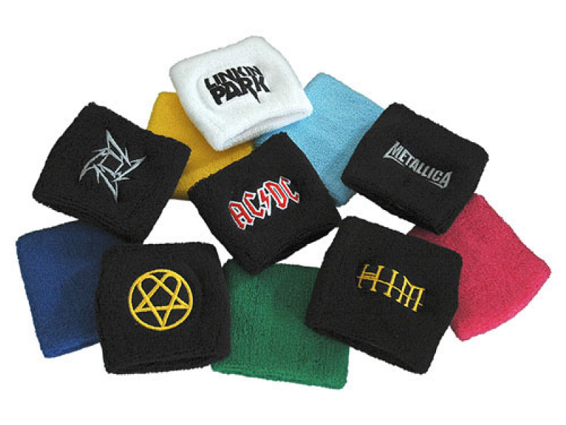 Embroidered Wrist Sweatbands - Embroidered Wristbands (800x800), Png Download