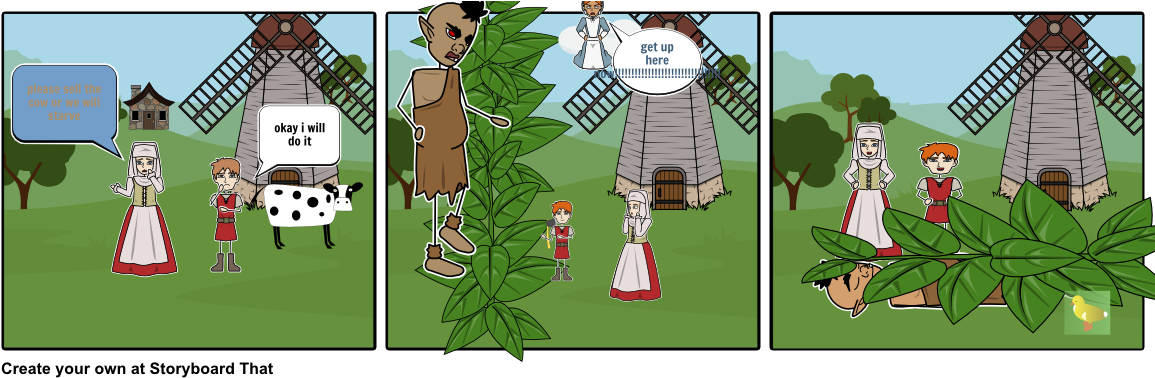 Jack And The Beanstalk - Cartoon (1164x385), Png Download