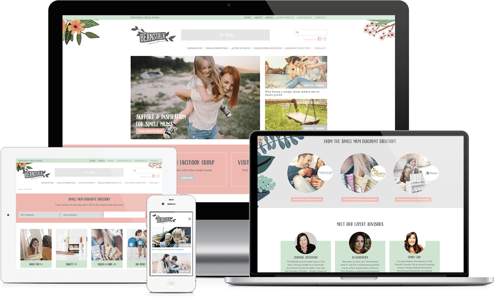 Beanstalk Mums - Wordpress (1800x1100), Png Download