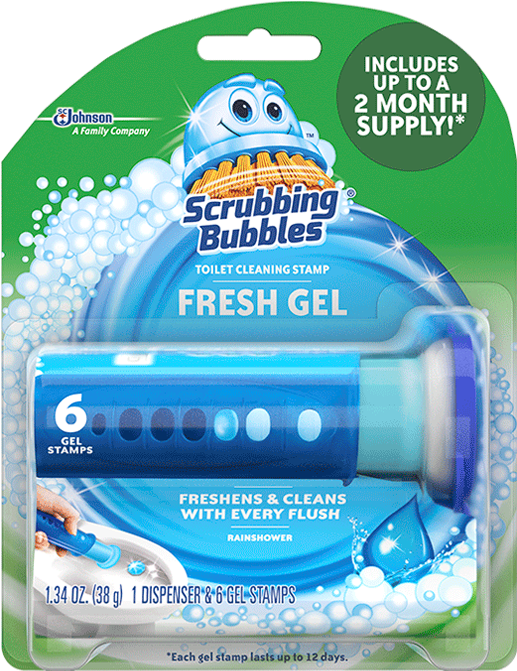 Scrubbing Bubbles Fresh Gel Rainshower - Scrubbing Bubbles Fresh Gel (540x1500), Png Download