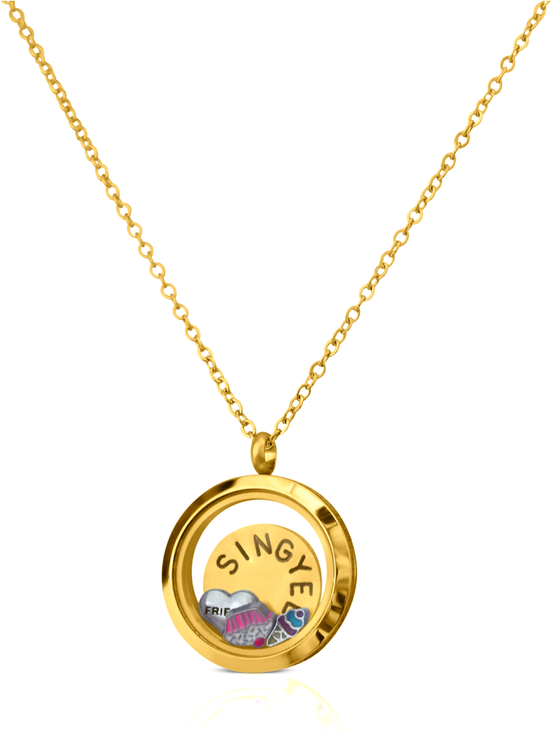 30mm Plain Photo Locket Keychain /necklace Set - Keychain As Necklace (1024x1024), Png Download
