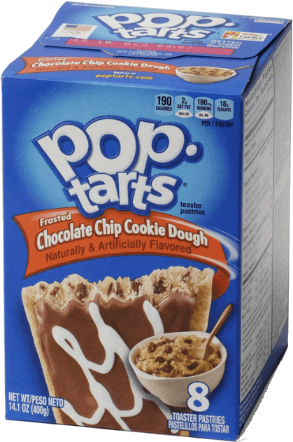 Chocolate Chip Cookie Dough - Chocolate Chip Cookie Pop Tart (800x800), Png Download