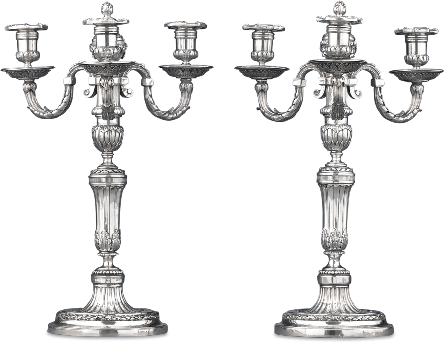 Louis Xvi Silver Candelabra - Mongenot, Jacques-charles Louis Xvi Silver Candelabra (1750x1750), Png Download