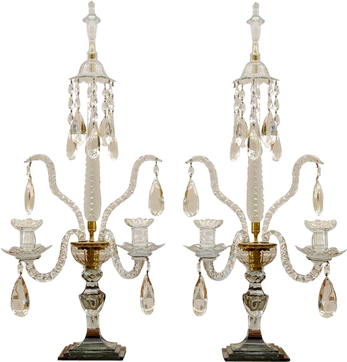 Antique Crystal Candelabra - Antique (731x731), Png Download