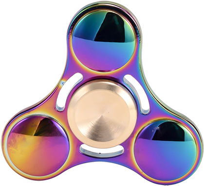 Bsoua Rainbow Fidget Spinner - Rainbow Metal Fidget Spinner (500x500), Png Download