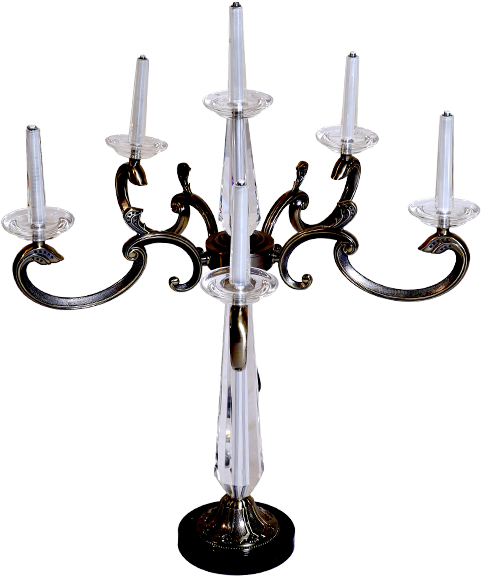 7 Top Caps Candelabra Silver Candelabra - Chandelier (800x600), Png Download