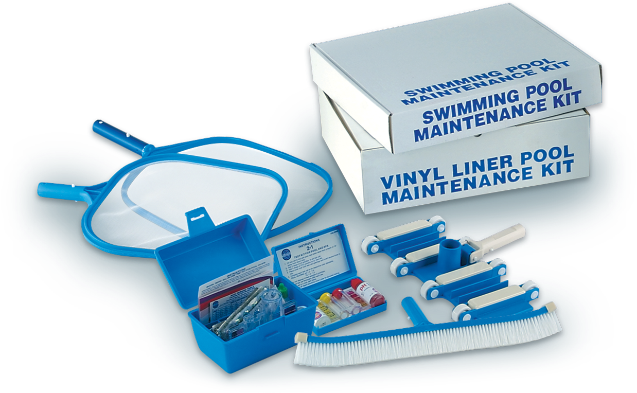 Pool And Spa Maintenance & Safety Equipment - Pool Maintenance Kit Png (1287x800), Png Download