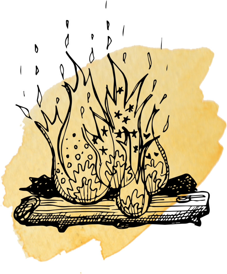 Fire With Yellow Splash Compressed - Portable Network Graphics (1000x1000), Png Download