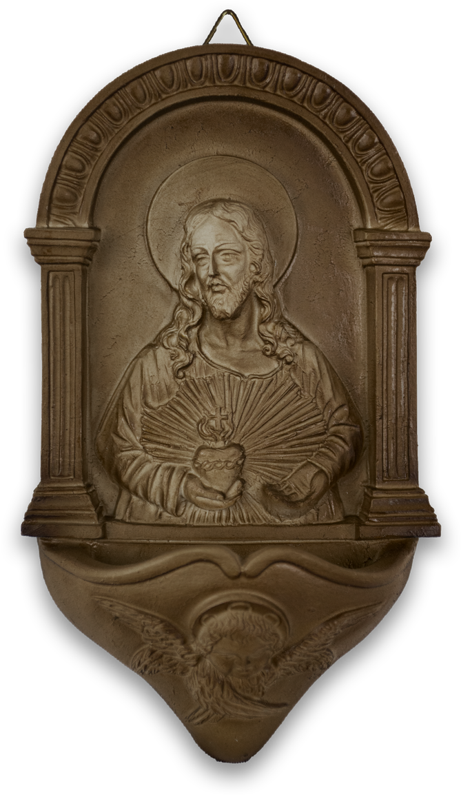 Resin Holy Water Font Of The Sacred Heart Of Jesus - Palringo (873x1280), Png Download