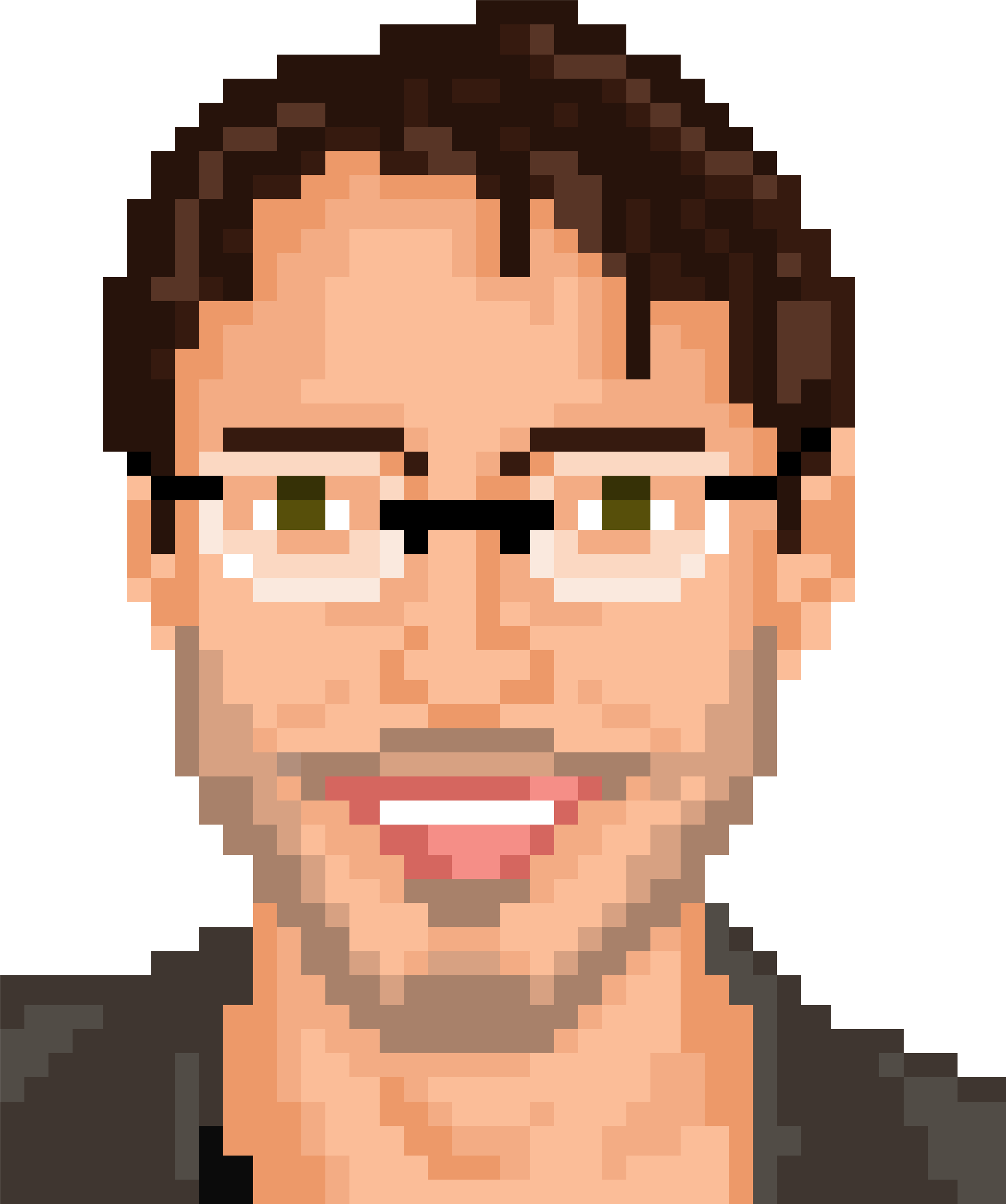 Pixelated Face - Pixelated Head (2800x3487), Png Download