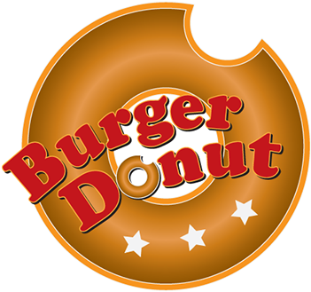 Donut Burger Logo (600x562), Png Download