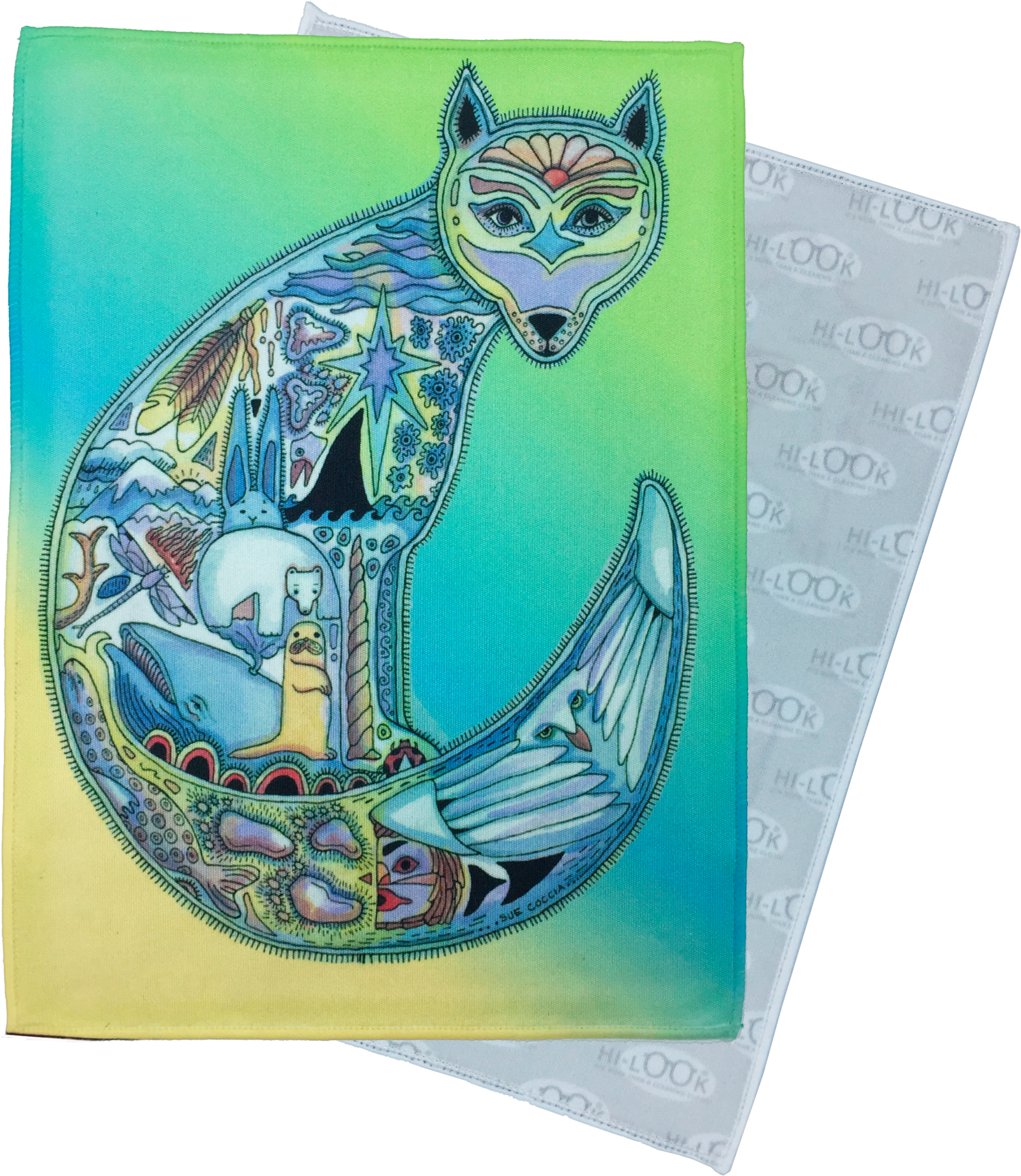 Arctic Fox Microfiber Cleaning Cloth - Toland Home Garden Animal Spirits- Wolf Garden Flag (1815x2048), Png Download