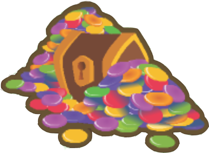 Gem Chest And Pile - Baby Toys (471x355), Png Download