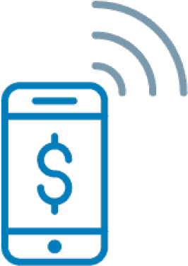 Tap And Pay With Your Device - Electric Blue (960x541), Png Download