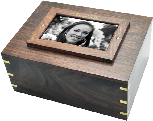 Perfect Wooden Box With Photo Frame - Wood Boxes For Pet Ashes (500x500), Png Download