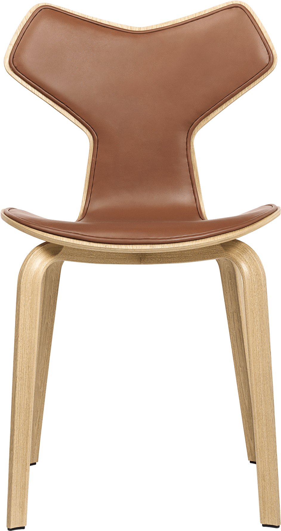 Grand Prix Chair With Wooden Legs And Front Upholstered - Fritz Hansen Grand Prix Chair, Wooden Legs, (1600x1840), Png Download