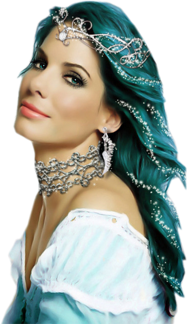 Mes Tubes Femme Féérique - Sandra Bullock (600x700), Png Download