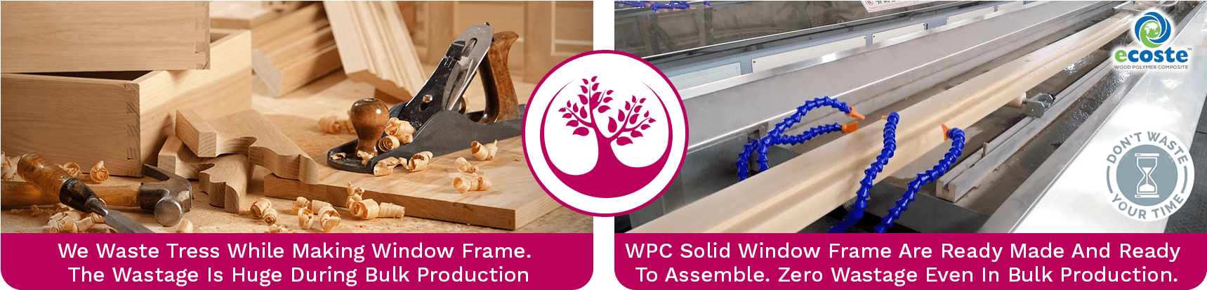 Why Use Upvc Window Frame When - Wood (1900x438), Png Download