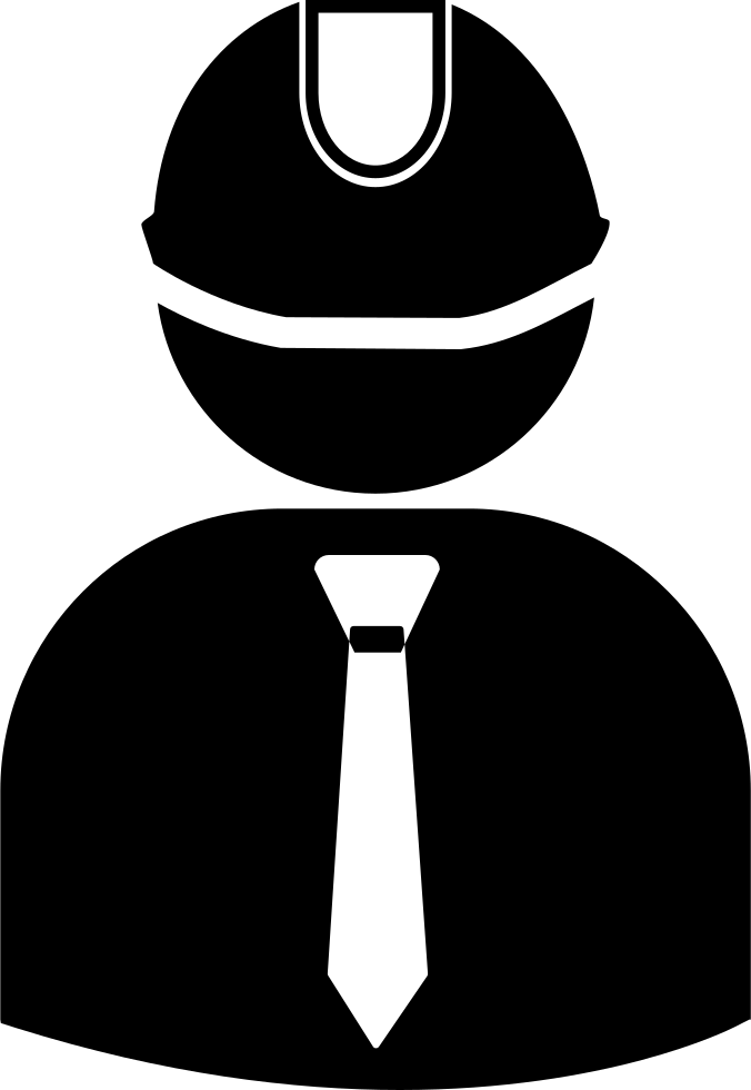 Engineer Wearing Hard Hat With Suit And Tie Comments - Civil Engineering Icon Png (676x980), Png Download