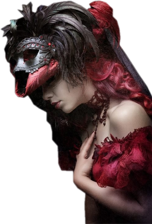 Mes Tubes Femmes Féérique - Red Riding Hood Masquerade (540x780), Png Download