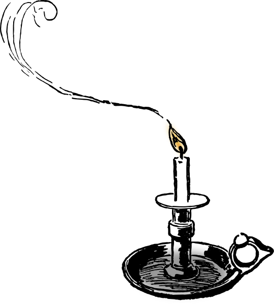 Black And White Candlestick (540x598), Png Download