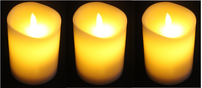 Original Wax Flickering Electronic Candle Light Set - Candle (800x800), Png Download