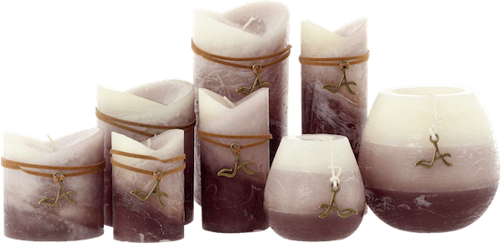 Unscented Candle Light Brown - Candle (550x268), Png Download