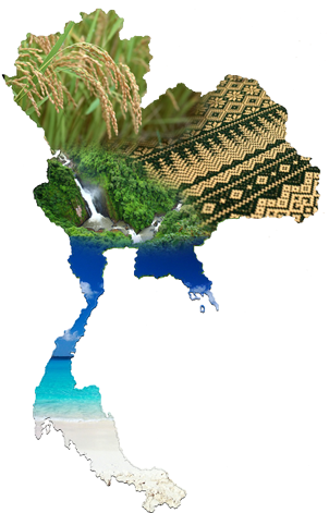 Geography And Climate Thailand Is The World's 50th - Reversible Thai Silk Table Cloth Green / Gold (320x470), Png Download