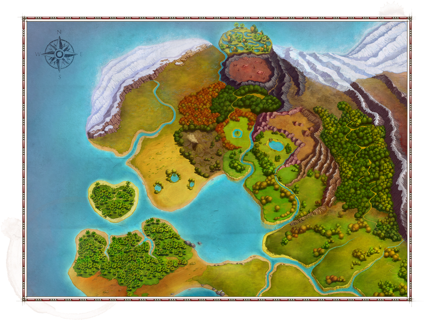 Map World - Faraway Lands Knights And Brides (863x655), Png Download