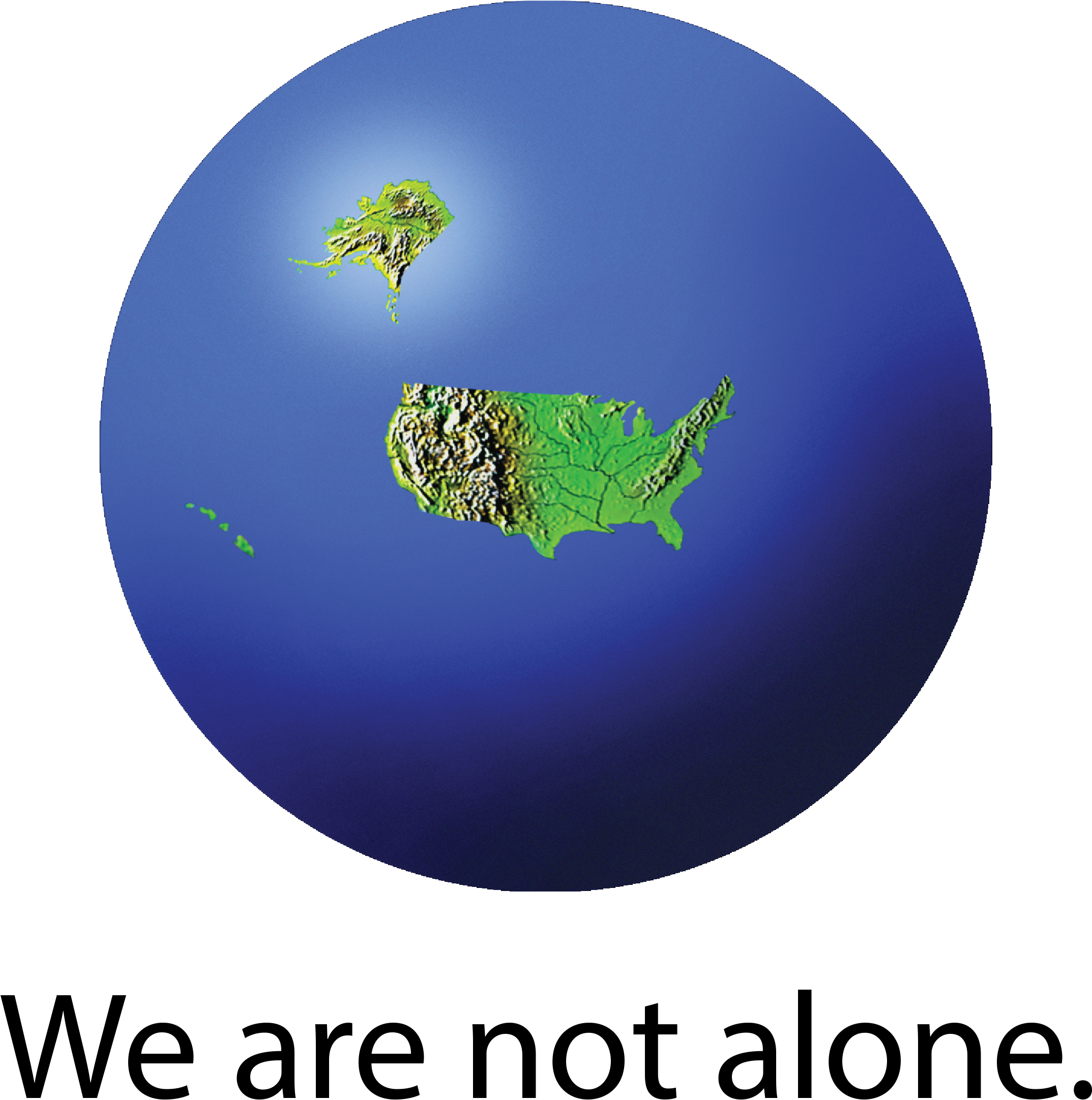 We Are Not Alone Image - Geography (3000x3000), Png Download