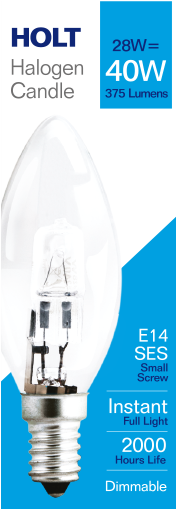 Halogen Candle Light Bulb 28w - Incandescent Light Bulb (800x620), Png Download