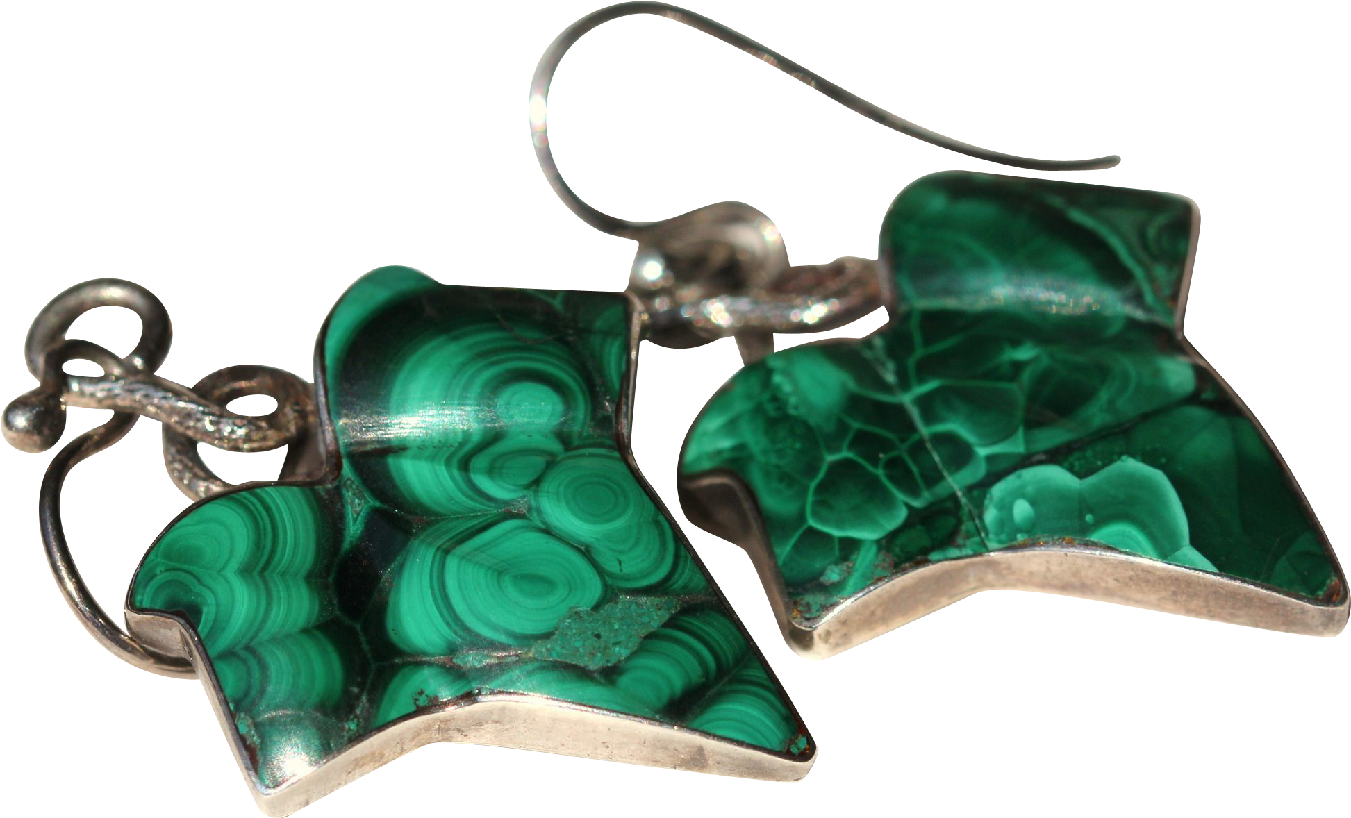 Malachite Ivy-leaf Drop Earrings - Earrings (1944x1944), Png Download