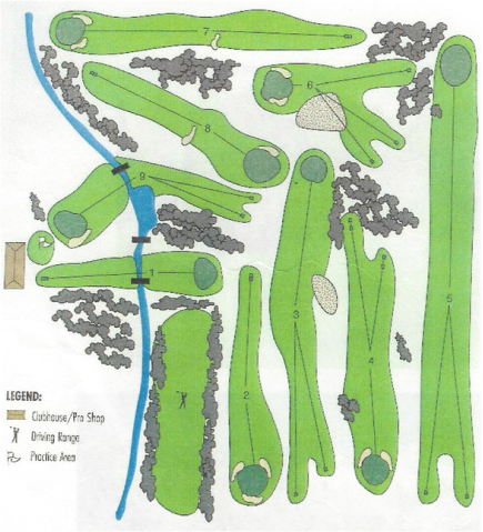 Pine Falls Golf Course (435x479), Png Download