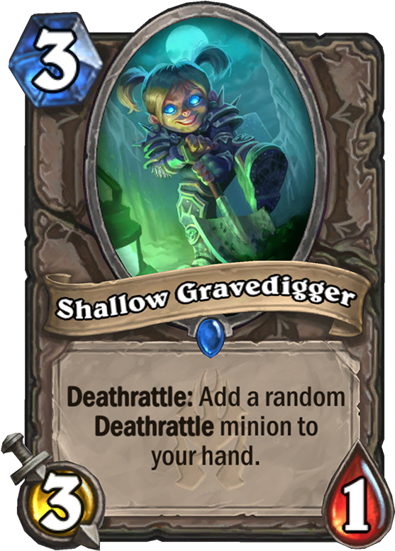 Shallow Gravedigger - Hearthstone Add A Random (567x811), Png Download