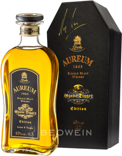 Aureum 1865 Grave Digger Autograhed 0,7 L - Aureum 1865 - Grave Digger Edition Single Malt Whisky (500x500), Png Download