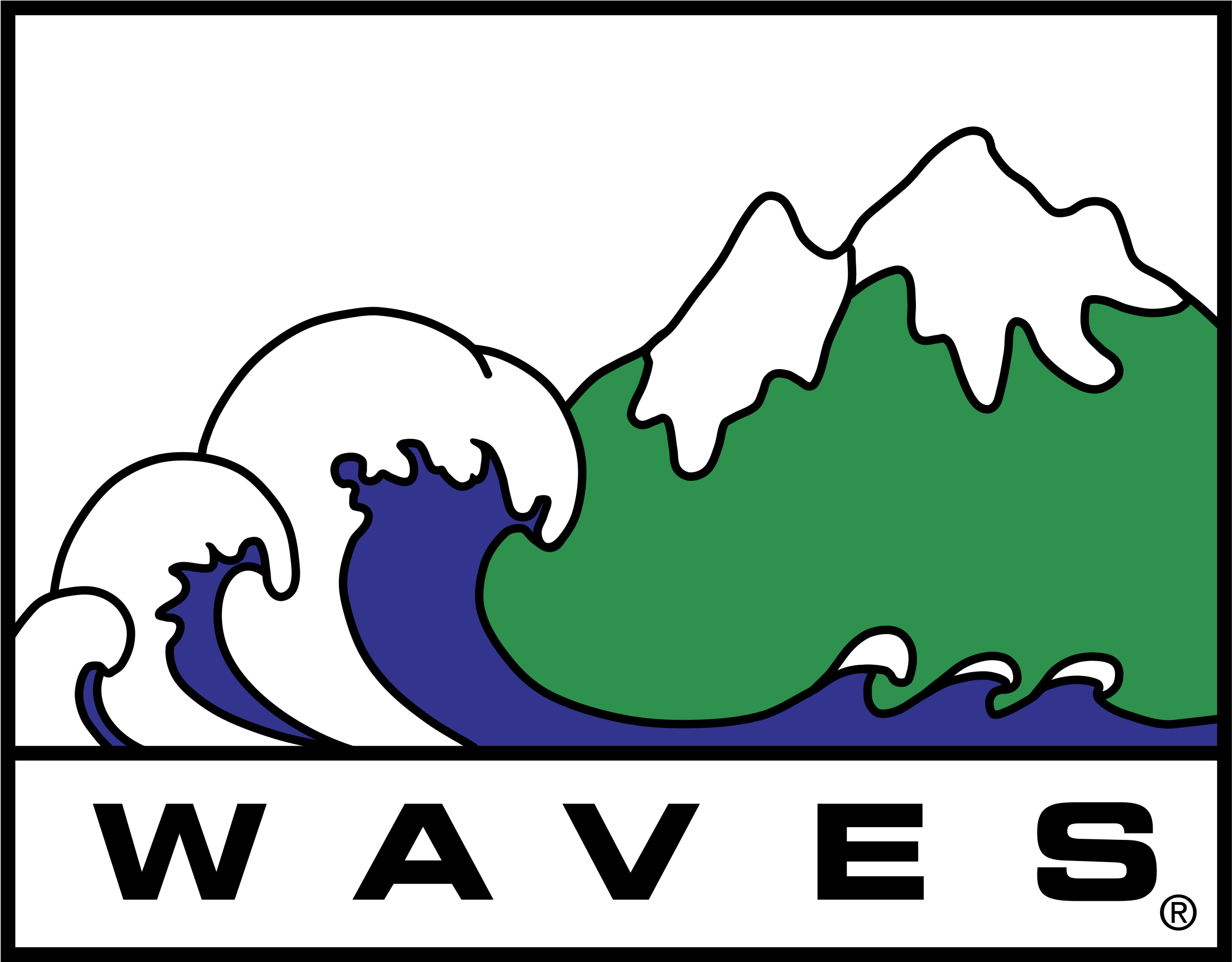 Waves Logo Png Transparent - Waves (2400x2400), Png Download