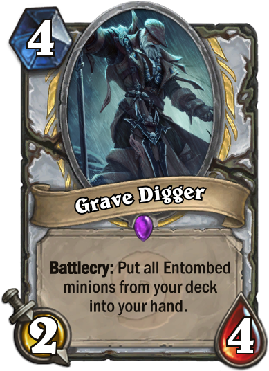 Grave Diggercard - Un Goro Hearthstone Cards (400x543), Png Download