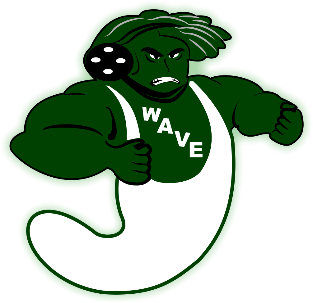 New Milford Green Wave Mascot (1006x976), Png Download