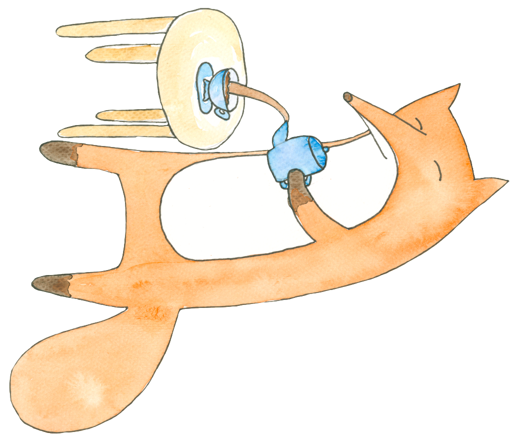 Cute Baby Tea Fox Cartoon Transparent - Portable Network Graphics (1024x871), Png Download