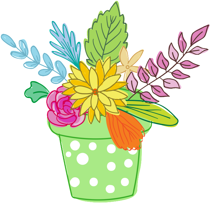 Green Wave Point Flowerpot Transparent Decorative - Flowerpot (1024x1024), Png Download